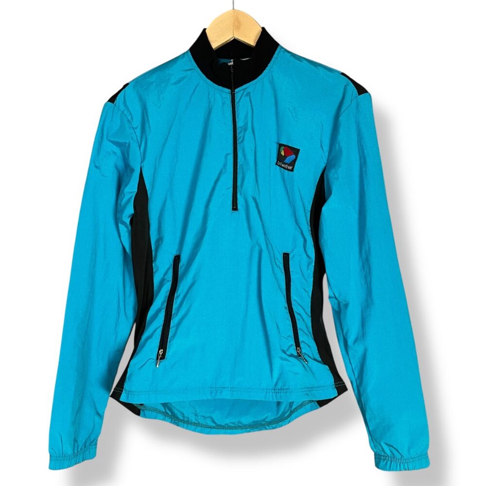 Vintage Bellwether‎ Biking Jacket Blue Black Zip-Up Small Unisex Men Women